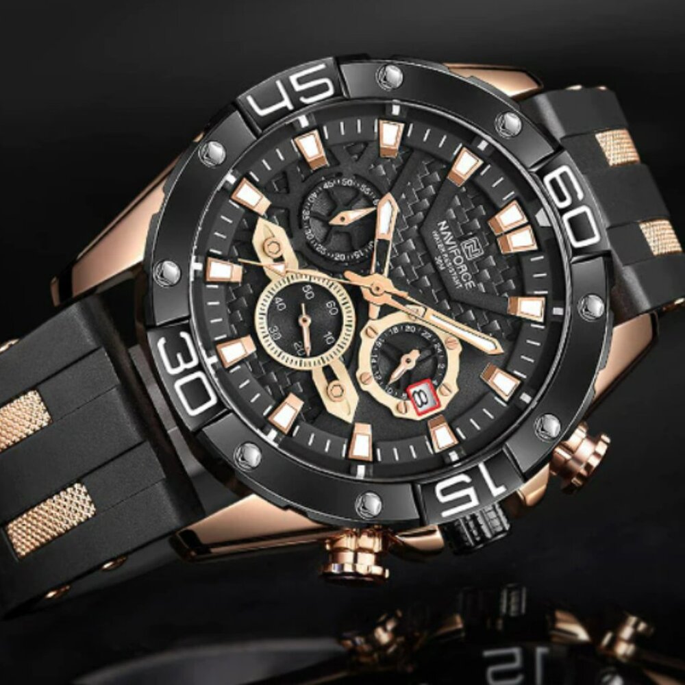 Blowout Sale! NaviForce Water Resistant Chronograph Divers Watch - Choose Color